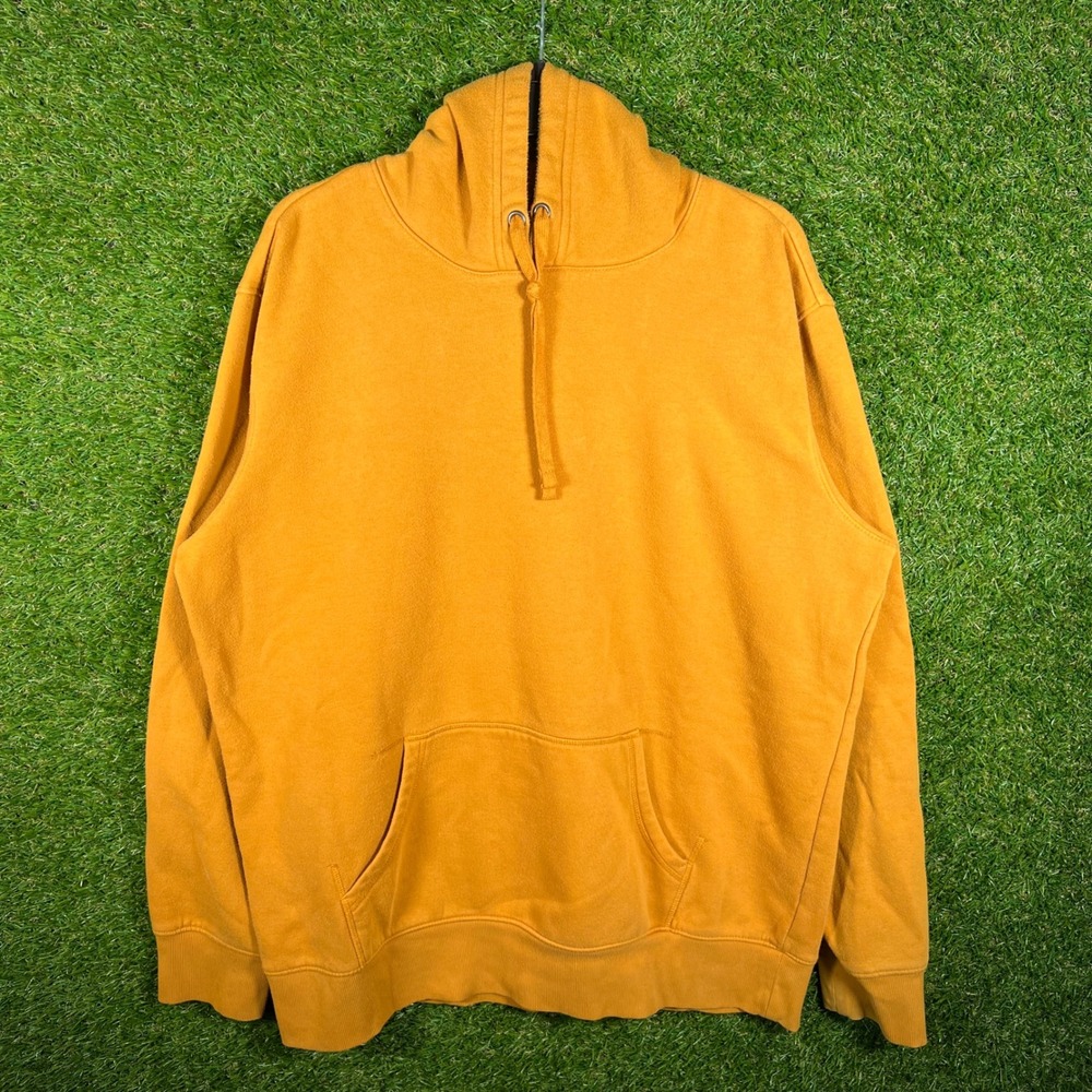 Goodfellow & Co Mens Mustard Yellow‎ Pullover Hoodie Sweatshirt Size L 4565